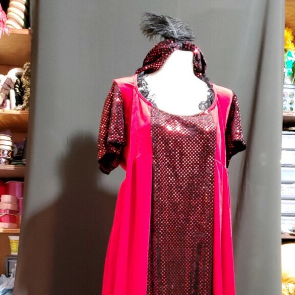 1X “Josephine" empire style velvet dress